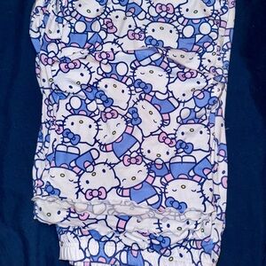 Hello Kitty Pajama Pants - Blue and White